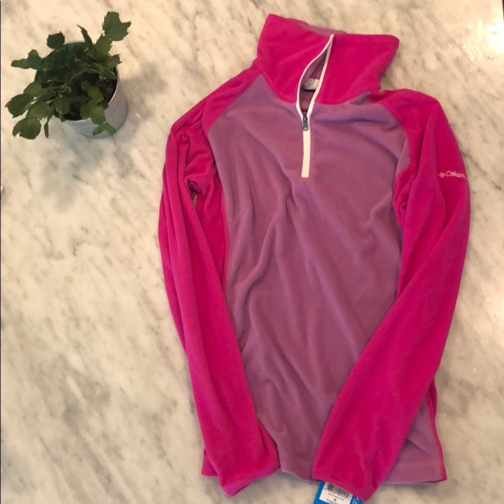 Columbia pink performance fleece size medium NWT